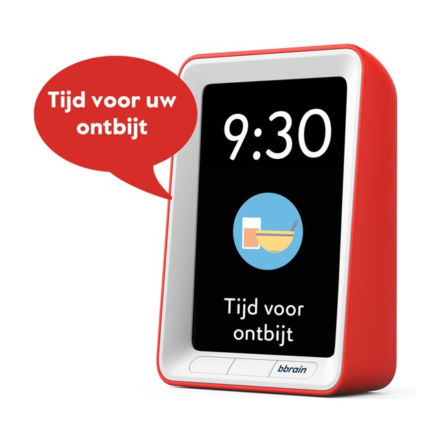 Kalenderklok met herinnering voor ontbijt – BBrain Rood Kalenderklok met herinnering voor ontbijt – BBrain Rood