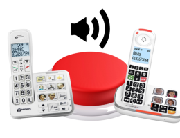 Telefoons met grote toetsen en luid volume