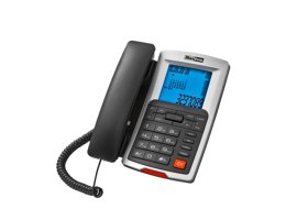 Maxcom KXT 709 senioren huistelefoon met groot toetsenbord en blauw verlicht display tweede kans uitvoering