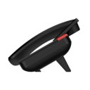 Zijaanzicht van de Maxcom MM42D SE seniorentelefoon met vaste hoorn en noodknop aan de bovenzijde