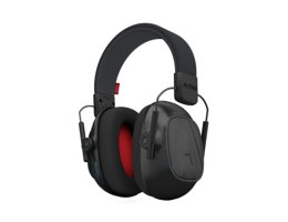 Alpine Defender zwart comfortabele gehoorbescherming in zijaanzicht