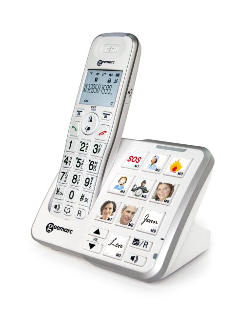 Geemarc Amplidect 295 Photo DECT draadloze telefoon met fototoetsen en extra groot display – ideaal voor senioren en slechthorenden