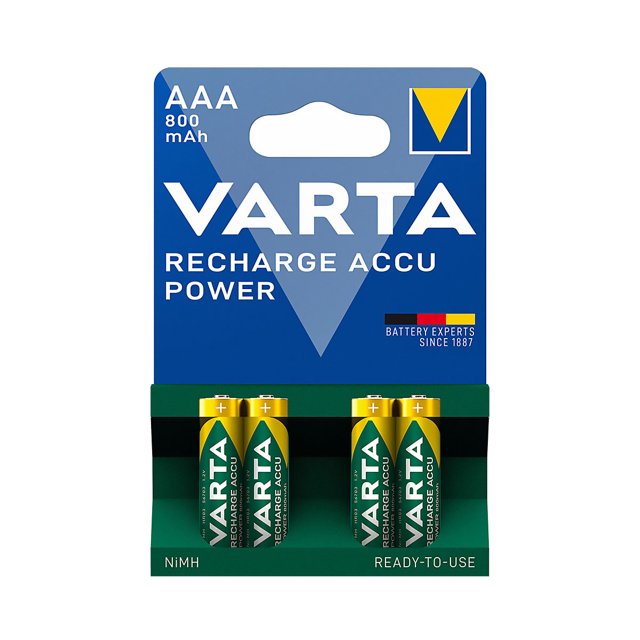 Varta Recharge Alkaline AAA 4 stuks Varta Recharge Alkaline AAA 4 stuks