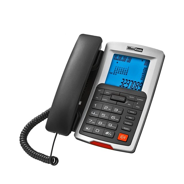 Maxcom KXT 709 senioren huistelefoon met groot toetsenbord en blauw verlicht display tweede kans uitvoering