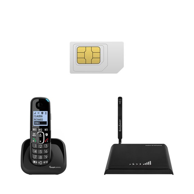 Amplicomms BigTel 1500 + EasySaver 4G VoLTE Zwart