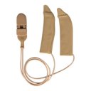 Beige Ear Gear FM met koord – comfortabele en veilige hoes voor grote hoortoestellen