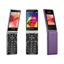 Maxcom MM835 paarse senioren klaptelefoon 4G geopend met groot kleurenscherm en extra grote toetsen Maxcom MM835 paarse senioren klaptelefoon 4G geopend met groot kleurenscherm en extra grote toetsen