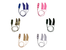 Ear Gear Original hoesjes met koord in meerdere kleuren – bescherming voor hoortoestellen van 3,18 tot 5,08 cm