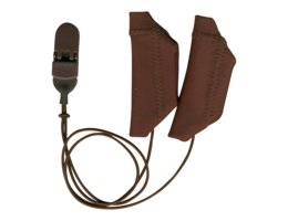 Ear Gear hoesjes voor Cochlear implantaten, donkerbruin met koord