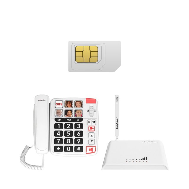 Swissvoice Xtra 1110 + EasySaver 4G VoLTE Wit