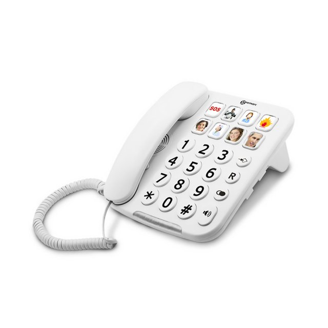 Geemarc Fototelefoon 110 Tweede Kans - Detailweergave van het toestel met grote toetsen en fotoknoppen