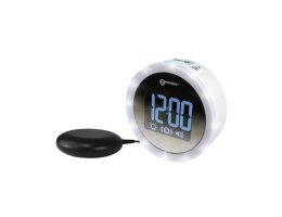 Digitale wekker Geemarc Wake & Shake Star met groot verlicht display en aangesloten trilkussen voor slechthorenden en diepe slapers.