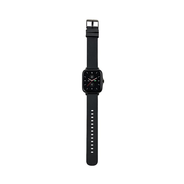 Maxcom FW55 smartwatch met volledig uitgestrekte zwarte siliconen band. Maxcom FW55 smartwatch met volledig uitgestrekte zwarte siliconen band.