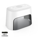 Flowmed Dry-Cap UV 4 droogkap vooraanzicht met LED-indicator en USB-C poort Flowmed Dry-Cap UV 4 droogkap vooraanzicht met LED-indicator en USB-C poort