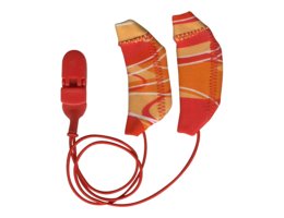 Ear Gear Cochlear, oranje-rood met koord