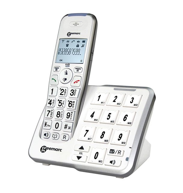 Geemarc Amplidect 295 Photo DECT telefoonset met draadloze handset en fotogeheugen voor intuïtieve bediening