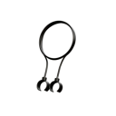 Alpine zwart kunststof verbindingskoord voor oordoppen met clips ter voorkoming van verlies Alpine zwart kunststof verbindingskoord voor oordoppen met clips ter voorkoming van verlies