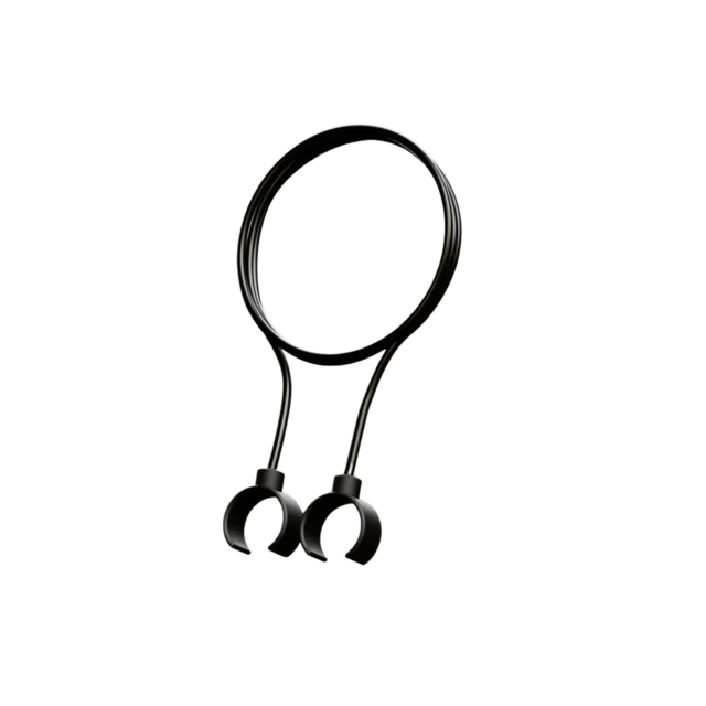 Alpine zwart kunststof verbindingskoord voor oordoppen met clips ter voorkoming van verlies Alpine zwart kunststof verbindingskoord voor oordoppen met clips ter voorkoming van verlies