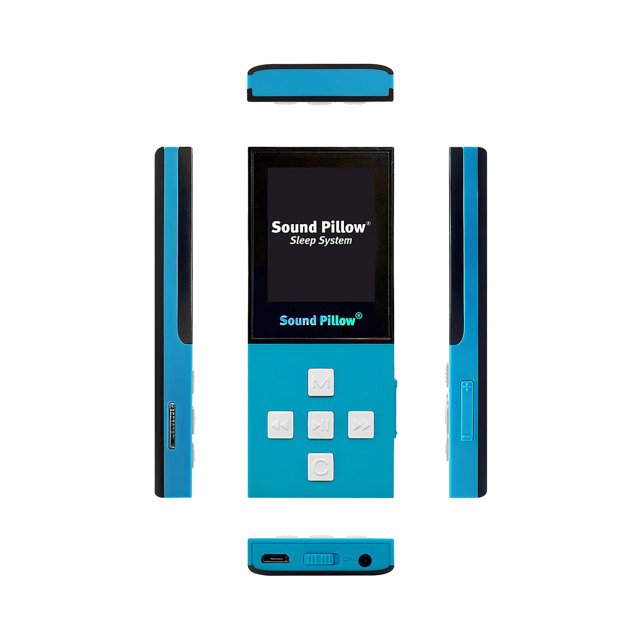 Sound Pillow MP3-speler – weergave van display en bedieningsknoppen