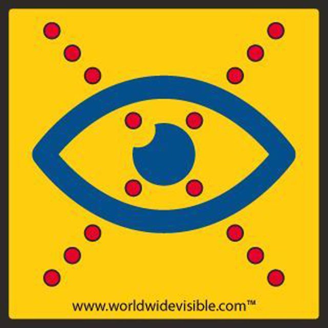 Reflecterende sticker met Limited Vision symbool – zichtbaarheid voor slechtziende weggebruikers Reflecterende sticker met Limited Vision symbool – zichtbaarheid voor slechtziende weggebruikers