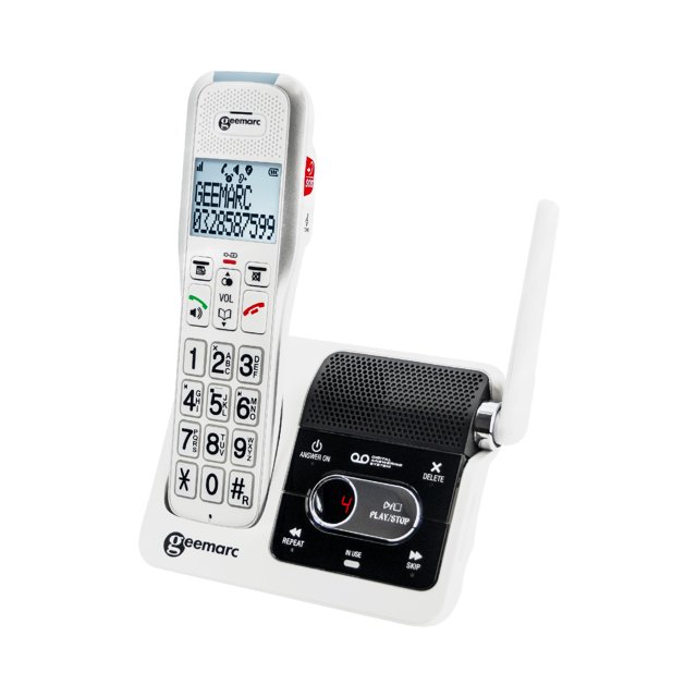 Geemarc Amplidect 595 Combi DECT telefoon met grote toetsen – Vooraanzicht Geemarc Amplidect 595 Combi DECT telefoon met grote toetsen – Vooraanzicht