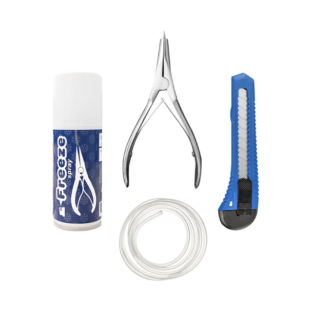 AHO Servicekit Compleet – Buis, Kniptang & Freeze Spray voor Hoortoestelonderhoud