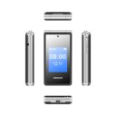 Maxcom MM835 zwarte senioren klaptelefoon met buitenkant en groot extern display