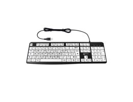 Geemarc Toetsenbord met Grote Letters – Wit – Bovenaanzicht