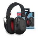 Alpine Defender oorkappen zwart gehoorbescherming met verpakking vooraanzicht