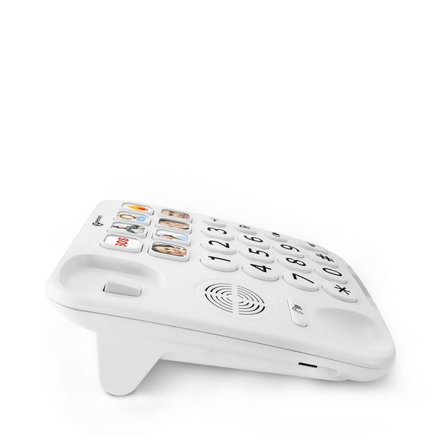 Geemarc Fototelefoon 110 - Zijkantweergave zonder hoorn Geemarc Fototelefoon 110 - Zijkantweergave zonder hoorn