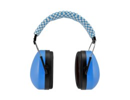 Alecto BV-71 Kinder Gehoorkap Blauw Voorzijde met verstelbare hoofdband