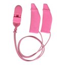 Roze Ear Gear Original met bevestigingskoord – kleurrijke hoes voor hoortoestellen tot 5 cm