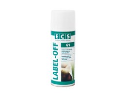 ECS Label-Off Spray 400 ml voor het snel en veilig verwijderen van papieren etiketten en lijmresten van oppervlakken