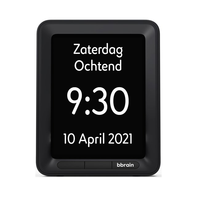 BBrain Kalenderklok Zwart – Duidelijke datum- en tijdweergave