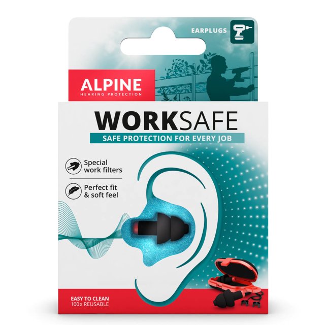Alpine WorkSafe oordoppen in verpakking – Optimale gehoorbescherming tijdens het klussen Alpine WorkSafe oordoppen in verpakking – Optimale gehoorbescherming tijdens het klussen