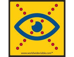 Reflecterende sticker met Limited Vision symbool – zichtbaarheid voor slechtziende weggebruikers