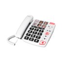 Swissvoice Xtra 1110 vaste telefoon met grote toetsen en fotoknoppen, ideaal voor senioren - zijaanzicht