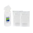 Cedis desinfecterende reinigingsdoek 90 stuks met twee navullingen voor hygiënische reiniging van hoortoestellen en oorstukjes Cedis desinfecterende reinigingsdoek 90 stuks met twee navullingen voor hygiënische reiniging van hoortoestellen en oorstukjes