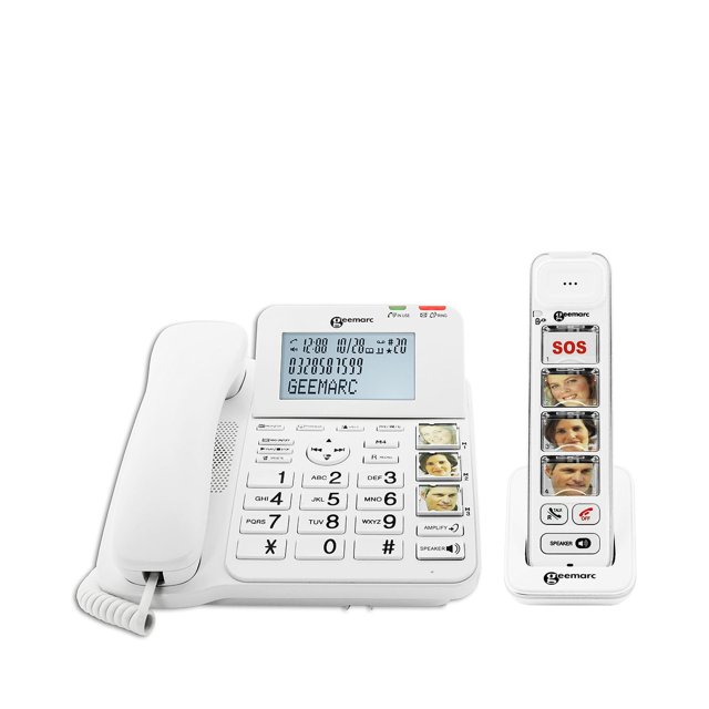 Geemarc Amplidect Combi 295 met Foto Handset Tweede Kans - vaste telefoon met fototoetsen en draadloze handset