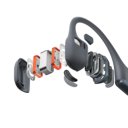 Exploded view van de Shokz OpenRun Pro 2 Mini Hoofdtelefoon Zwart– geavanceerde bone conduction technologie uitgelegd – HearPlanet
