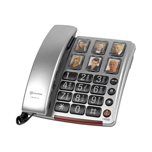 Detailweergave Amplicomms BigTel 40 Plus Zilver fototoets telefoon met gehoorversterking Detailweergave Amplicomms BigTel 40 Plus Zilver fototoets telefoon met gehoorversterking
