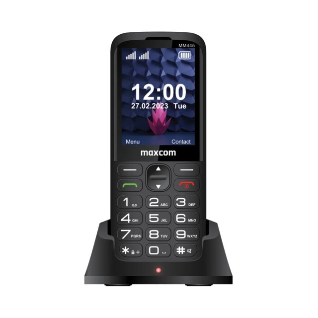 Maxcom MM445 senioren mobiele telefoon 4G inclusief houder en oplaadstation
