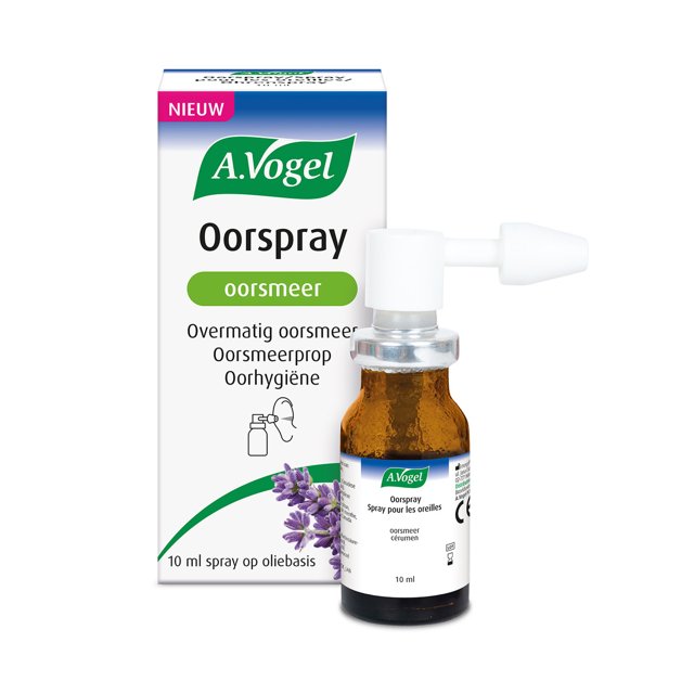 A.Vogel Oorspray Oorsmeer 10 ml met productverpakking tegen oorsmeerprop en voor oorreiniging A.Vogel Oorspray Oorsmeer 10 ml met productverpakking tegen oorsmeerprop en voor oorreiniging