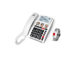 Geemarc CL9000 4G huistelefoon via simkaart + SOS armband