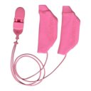 Roze Ear Gear Cochlear met bevestigingskoord – stijlvolle bescherming voor cochleaire toestellen