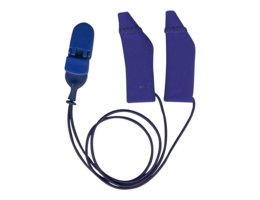 Ear Gear hoortoestel hoesje, donkerblauw met koord