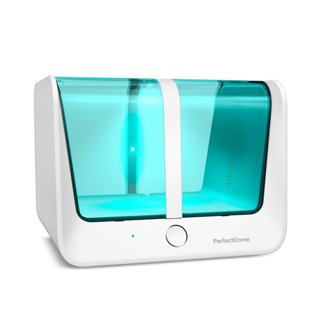 PerfectDome UV-reinigingsdoos zonder hoortoestellen, met zichtbare verlichting