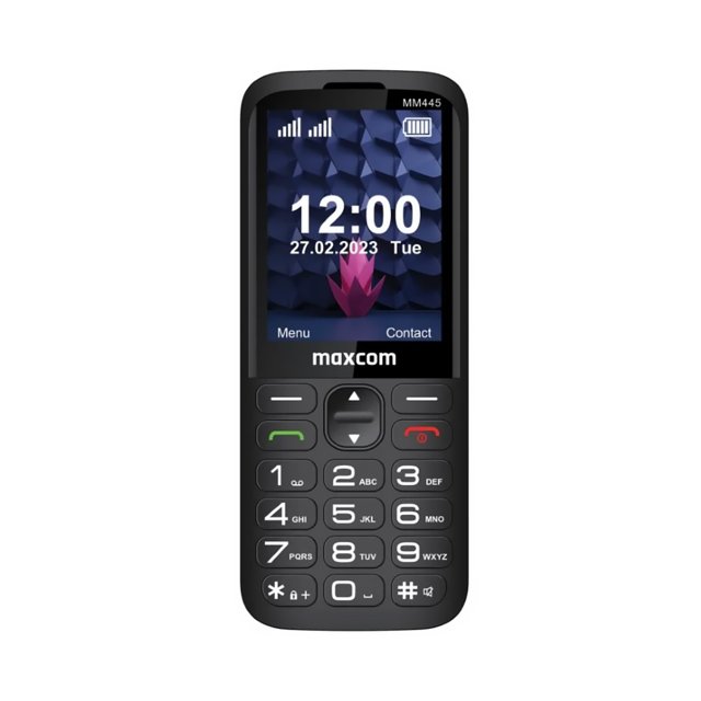 Maxcom MM445 senioren mobiele telefoon 4G voorkant telefoon