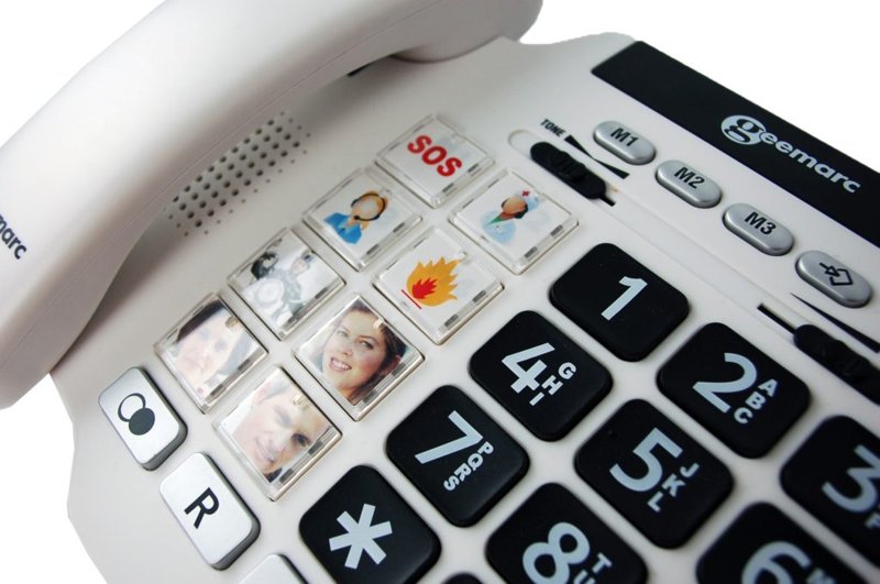 Geemarc Fototelefoon 100 met fototoetsen voor snelkiesfuncties en SOS-knop