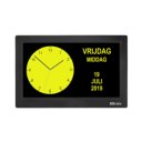 BBrain dementieklok zwart – gele wijzerplaat voor extra contrast en leesbaarheid BBrain dementieklok zwart – gele wijzerplaat voor extra contrast en leesbaarheid